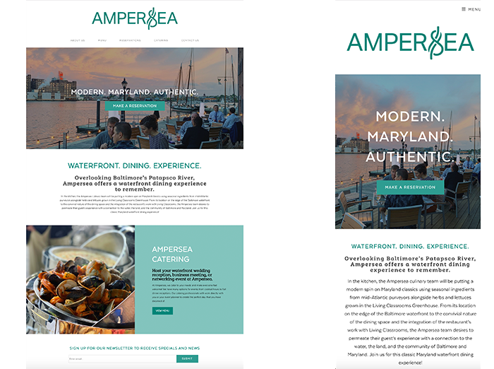 Baltimore Restaurant Website Design